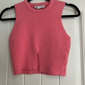 ZARA knit pink tank